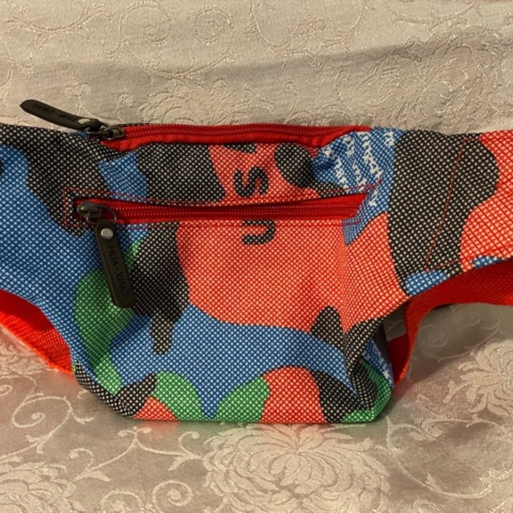 Colorful Sport printed canvas fanny pack. NWOT - Picture 5 of 10